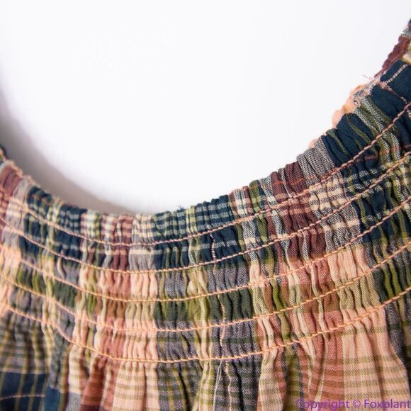 NEW Madewell Flutter-Sleeve Tiered‎ Midi Dress in Plaid, M - Picture 13 of 16